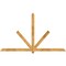 Ekena Millwork Kennewick Rough Sawn Timber Gable Bracket, Western Red Cedar, 96"W x 56"H x 2"D x 4"F, 14/12 Pitch GBW096X56X0204KEN00RWR - alternate 1